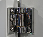 Heavy duty door hinge detail.