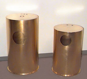 Gold plated thermal shrouds.