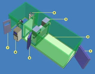 Diagram of typical chamber construction.
